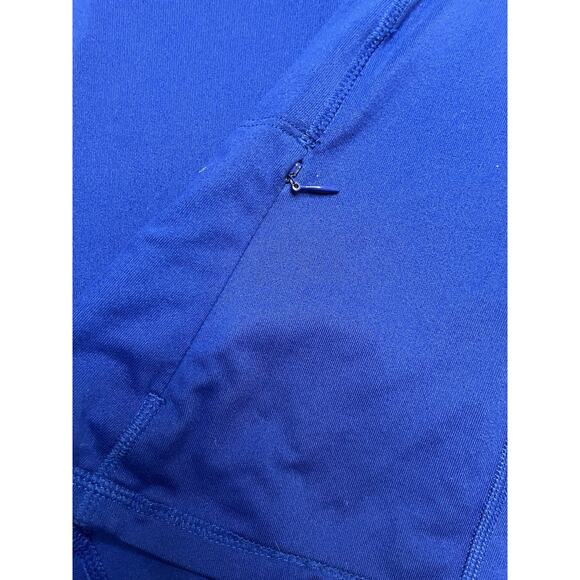 Champion Women's Duo Dry Athletic Shirt Half Zip Long Sleeve Pockets Blue Sz Med - Picture 6 of 7